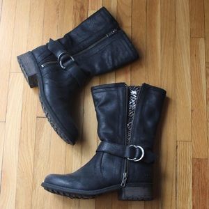 UGG Silva black moto boots size 37